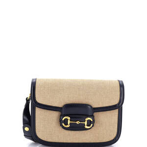 Horsebit Shoulder Bag Canvas And #211268G23B